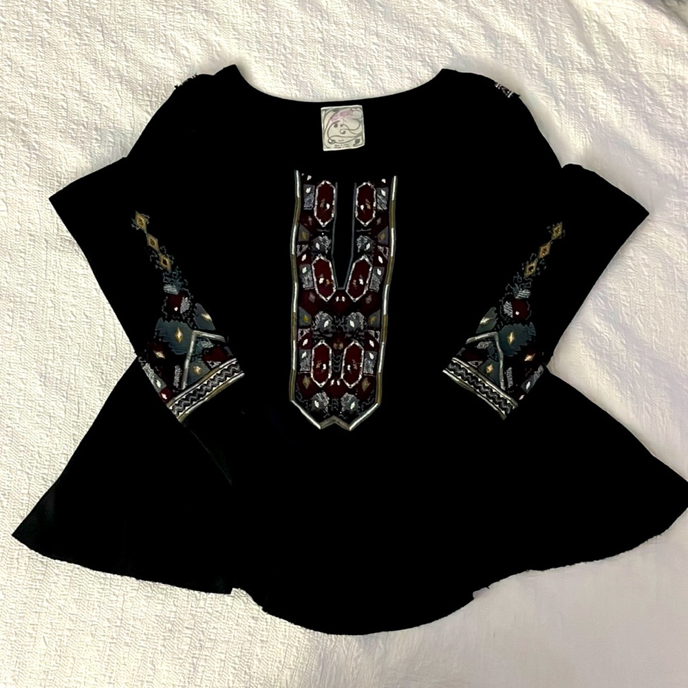 Free People Boho Folkloric Thermal Top